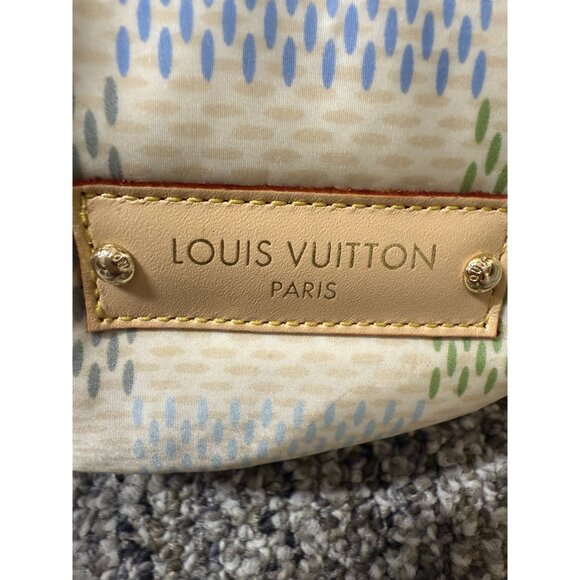 Louis Vuitton Womens Checkered Slide Sandals Beige/Green/Blue Size 38 - Picture 10 of 10